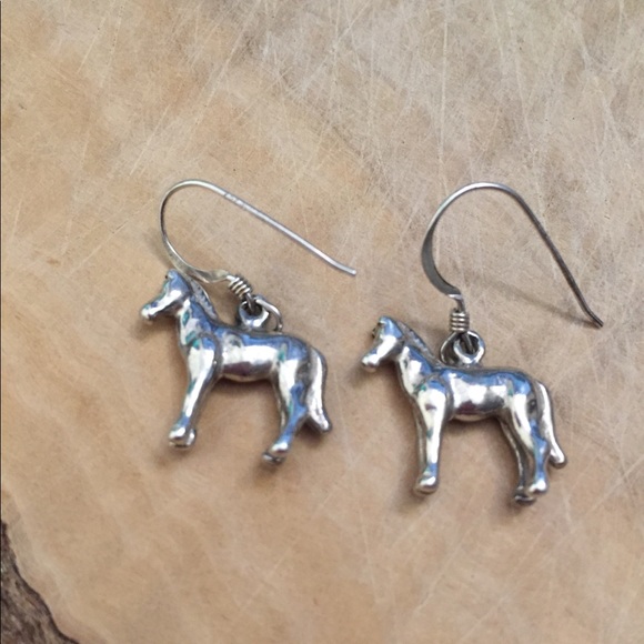 925 sterling silver horse earrings! & pendant! - Picture 2 of 8